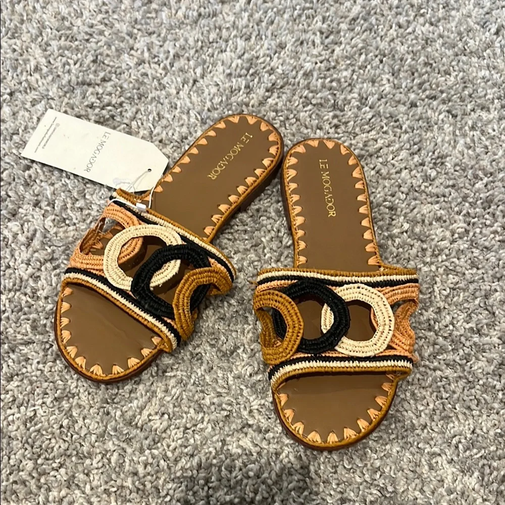 NWT Le Mogador Ortigia Sandal in Cognac Palette